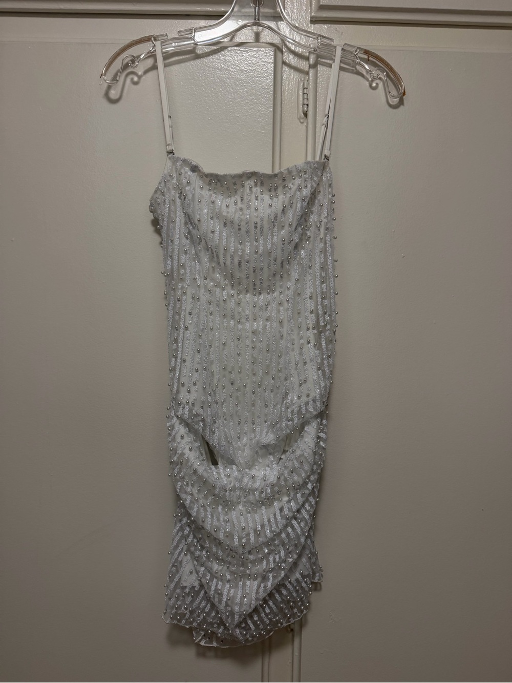 Oh Polly White Sequence Dress